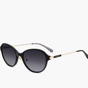 Kate Spade New York Gold/Black Round Sunglasses
